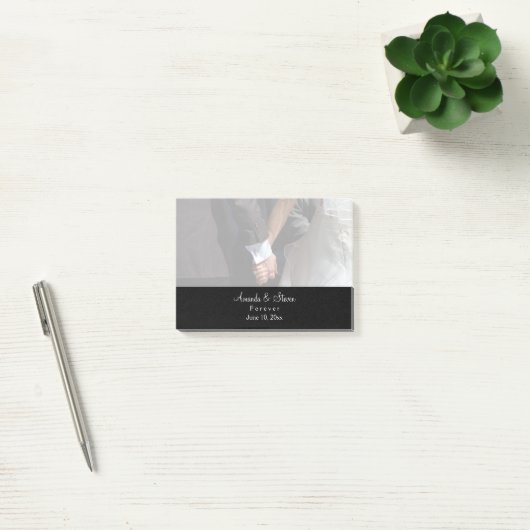 Romantic en Elegant Wedding Couple Holding Hands Post-it® Notes (Kantoor)