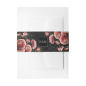 Romantic en Moody Pink Bouquet Uitnodigingen Wikkel (Voorkant Voorbeeld)