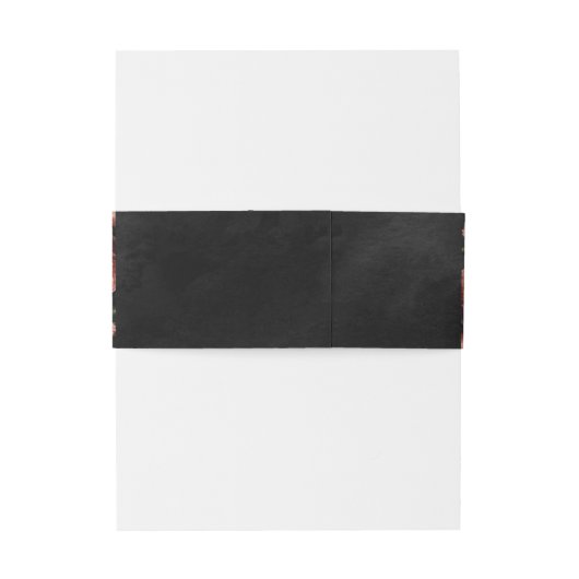 Romantic en Moody Pink Bouquet Uitnodigingen Wikkel (Achterkant Voorbeeld)