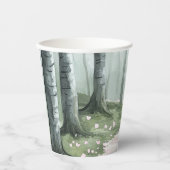 Romantic Enchanted Forest Birthday Papieren Bekers (Voorkant)