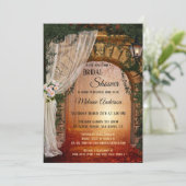 Romantic Enchanted Forest Bridal Shower Invitation Kaart (Staand voorkant)