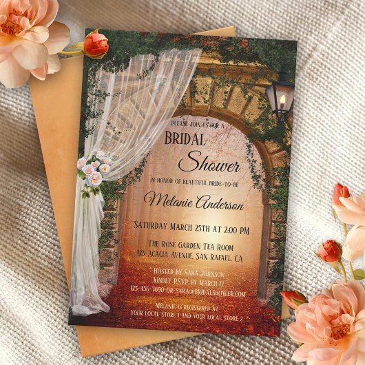 Romantic Enchanted Forest Bridal Shower Invitation Kaart