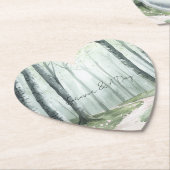 Romantic Enchanted Forest Wedding Kartonnen Onderzetters (Gekanteld)