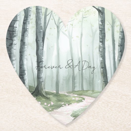 Romantic Enchanted Forest Wedding Kartonnen Onderzetters (Voorkant)