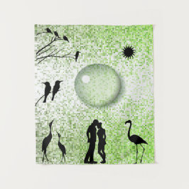 Romantic Enchanting Scenery Love Story Wandkleed