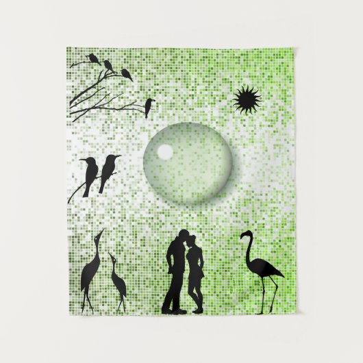 Romantic Enchanting Scenery Love Story Wandkleed (Voorkant)