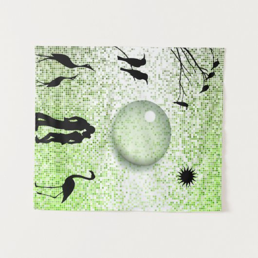 Romantic Enchanting Scenery Love Story Wandkleed (Voorkant (horizontaal))