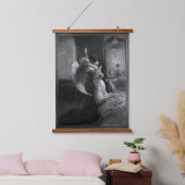 Romantic Encounter van Mihaly von Zichy Hangend Wandkleed (Slaapkamer)