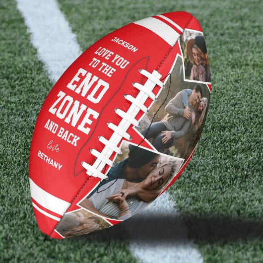 Romantic "End Zone and Back" 4 Photo American Football