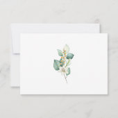 Romantic Eucalyptus Greenery leaves Wedding Save The Date (Achterkant)