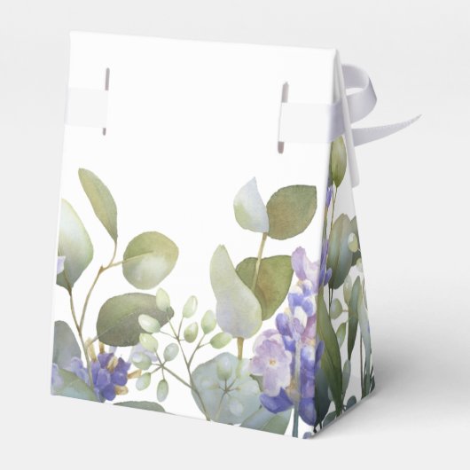 Romantic Eucalyptus & Lavender Weddenschap Bedankdoosjes (Achterkant)