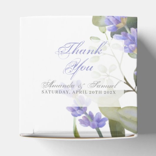 Romantic Eucalyptus & Lavender Weddenschap Box Bedankdoosjes (Bovenkant)