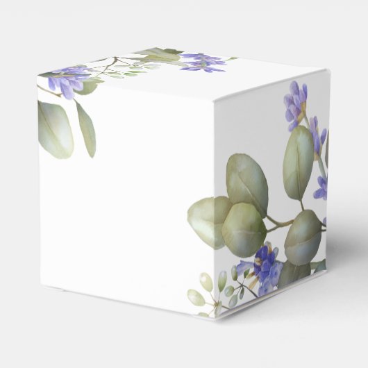 Romantic Eucalyptus & Lavender Weddenschap Box Bedankdoosjes (Achterkant)