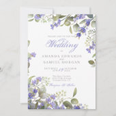 Romantic Eucalyptus & Lavender Weddenschap Kaart (Voorkant)