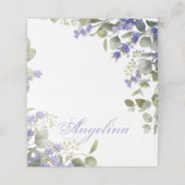 Romantic Eucalyptus & Lavender Weddenschap Plaatskaartje (Buitenkant ongevouwen)
