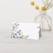Romantic Eucalyptus & Lavender Weddenschap Plaatskaartje (Achterkant)