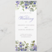 Romantic Eucalyptus & Lavender Weddenschap Programmakaart (Voorkant)