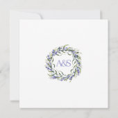 Romantic Eucalyptus & Lavender Wedding Invitation Kaart (Achterkant)