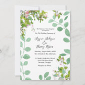 Romantic Eucalyptus Summer Weddenschap Kaart (Voorkant)