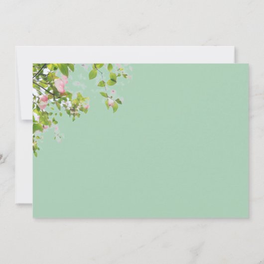 Romantic Eucalyptus Summer Weddenschap Kaart (Achterkant)