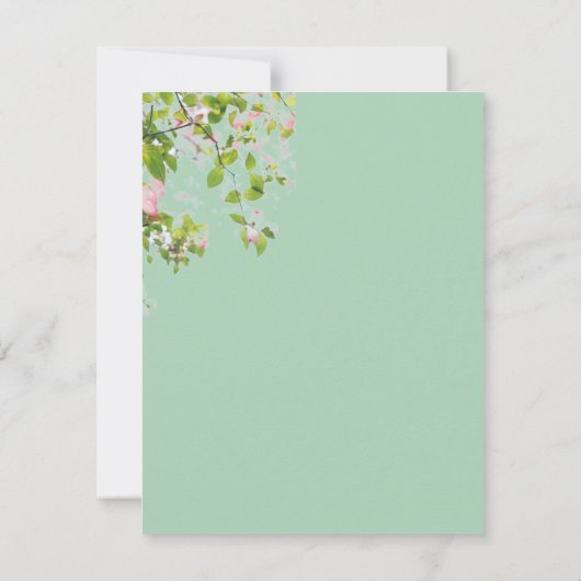 Romantic Eucalyptus Summer Wedding Bedankkaart (Achterkant)