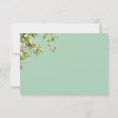 Romantic Eucalyptus Summer Wedding RSVP Kaart (Achterkant)