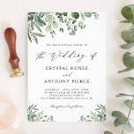 Romantic Eucalyptus Thleed Garden Wedding Kaart<br><div class="desc">Romantic Eucalyptus Thorde Garden Wedding Invitation. (1) Voor verdere aanpassing, gelieve de "pas verder"verbinding aan en ons ontwerphulpmiddel te gebruiken om deze sjabloon te wijzigen. (2) Als u de voorkeur geeft aan Zelfkleerpapier/matte afwerking, kunt u overwegen het type matte papier te kiezen. (3) Neem contact met me op als je...</div>