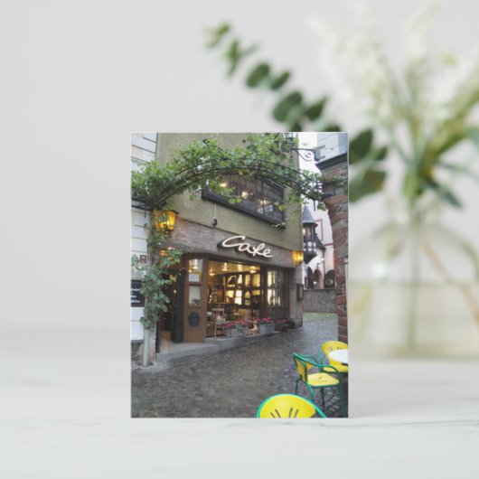 Romantic European Street Briefkaart (Staand voorkant)