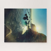 Romantic Evening Sun bij Bethells Beach Photo Legpuzzel (Horizontaal)