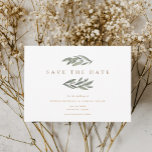 Romantic Evergreen Save the Date<br><div class="desc">Elegant botanisch sla de datumkaarten op met mooie waterverf bladeren. Pas met uw trouwdatum,  namen,  plaats,  en details zoals trouwwebsite of uitnodiging info aan,  allen in geheime typografie. De achtergrond van kaarten zet de zachte,  natuurlijke kleur van de voorkant voort.</div>