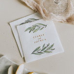 Romantic Evergreen Servet<br><div class="desc">Waterverf,  romantische groenblijvende papieren feestdoekjes met zachte,  handbeschilderde botanische materialen.</div>