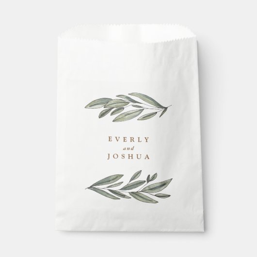 Romantic Evergreen Wedding Bedankzakje (Voorkant)