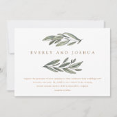 Romantic Evergreen Wedding Invitation Save The Date (Voorkant)