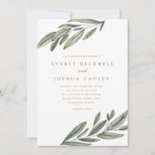 Romantic Evergreen Wedding Invitation Save The Date (Voorkant)