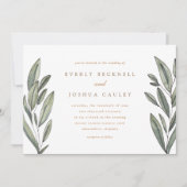 Romantic Evergreen Wedding Invitation Save The Date (Voorkant)