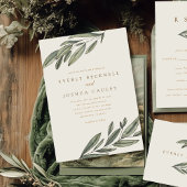 Romantic Evergreen Wedding Invitation Save The Date