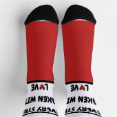 Romantic Every Step Taken With Love Red Hearts Cre Sokken (Top)