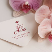 Romantic Exquisite Mis XV Spanish Calligraphy Rubberstempel