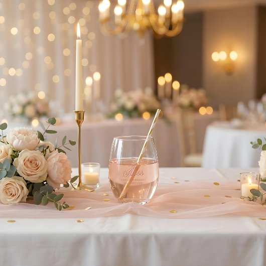 Romantic Exquisite Mis XV Spanish Script Crown Wijnglas Zonder Voet