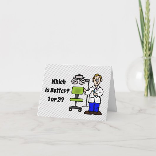 Romantic Eye Doctor Wenskaart Kaart (Voorkant)