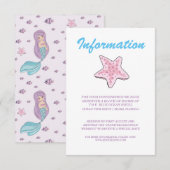 Romantic Fairy Tale Mermaid Informatiekaartje (Voorkant / Achterkant)