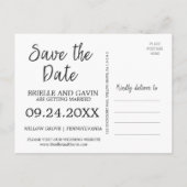 Romantic Fairytale Blossom Wreath Save the Date Aankondigingskaart (Achterkant)