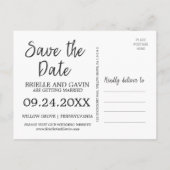 Romantic Fairytale kalligrafie Sla de foto op Aankondigingskaart (Achterkant)