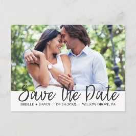 Romantic Fairytale kalligrafie Sla de foto op Aankondigingskaart