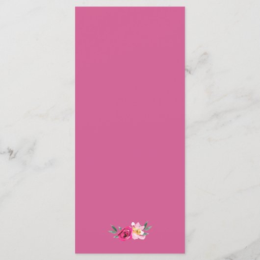 Romantic Fairytale Wreath Wedding Menu Kaart (Achterkant)