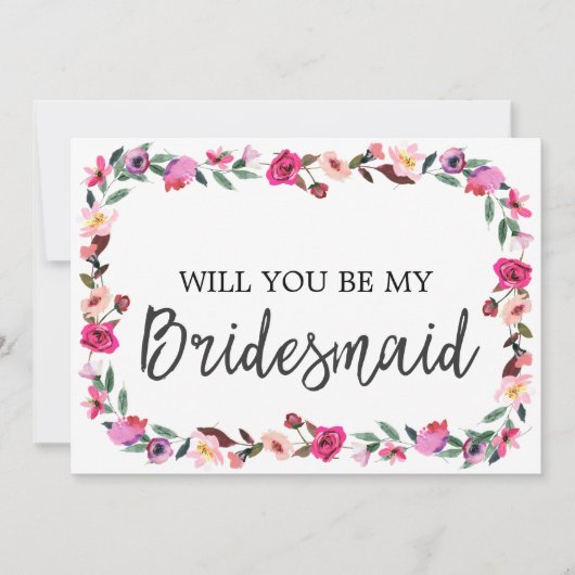 Romantic Fairytale zal je mijn Bridesmaid zijn Kaart (Voorkant)