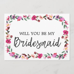 Romantic Fairytale zal je mijn Bridesmaid zijn Kaart
