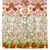 Romantic Fall Colors Maple Leaves Autumn Berries Douchegordijn (Voorkant)