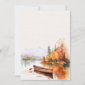 Romantic fall lake Wedding Table Seating Card Kaart (Achterkant)