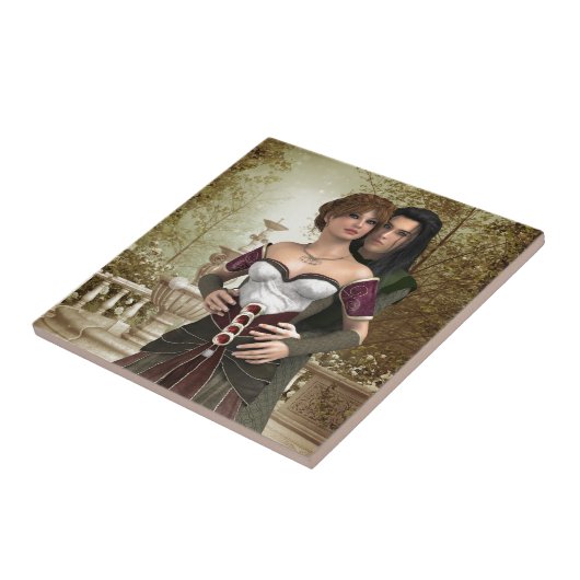 Romantic Fantasy Couple Tegeltje (Zijkant)